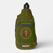 Groene vrouw - Hout Sling Bag (Voorkant)