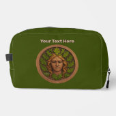 Groene vrouw - Hout Toilettasje (Voorkant)