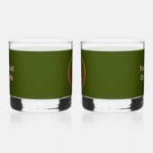 Groene vrouw - Hout Whisky Glas (Rechts)
