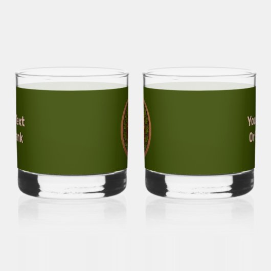 Groene vrouw - Hout Whisky Glas (Rechts)