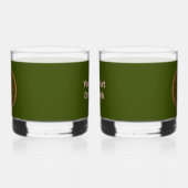 Groene vrouw - Hout Whisky Glas (Links)