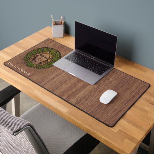 Groene Vrouw - Houten Desk Mat (Kantoor 2)