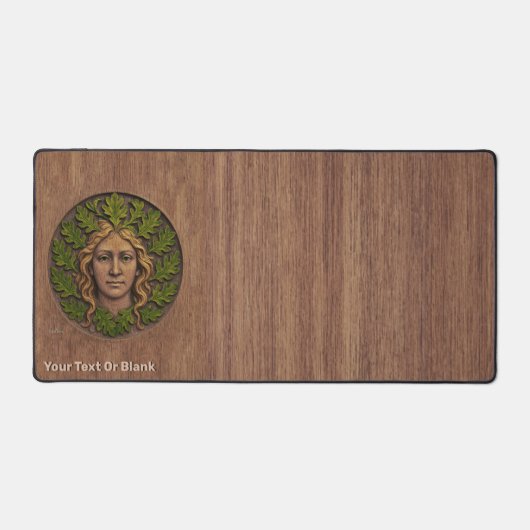 Groene Vrouw - Houten Desk Mat (Voorkant)