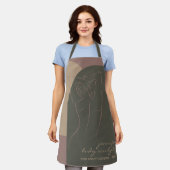 Groene Vrouw Lichaamslichaam Sculpted Contourtros  Schort (Gedragen)