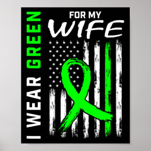 Groene vrouw Nierziekte Hersenverlamming bewustzij Poster