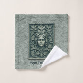 Groene vrouw - Stone Bad Handdoek (Wasdoekje)