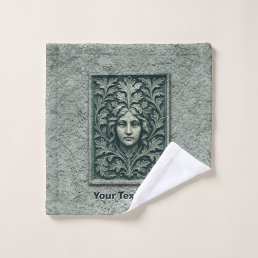 Groene vrouw - Stone Bad Handdoek (Wasdoekje)