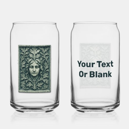 Groene vrouw - Stone Blikvorm Glas (Voorkant)