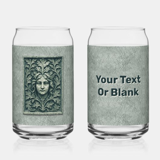 Groene vrouw - Stone Blikvorm Glas (Voorkant)