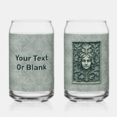 Groene vrouw - Stone Blikvorm Glas (Achterkant)