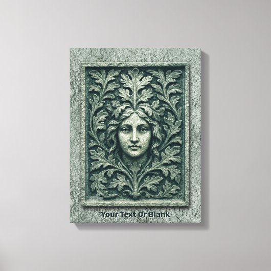 Groene vrouw - Stone Canvas Afdruk (Voorkant)