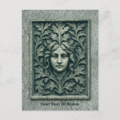 Groene vrouw - Stone Feestdagenkaart (Voorkant)