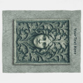 Groene vrouw - Stone Fleece Deken (Voorkant (Horizontaal))