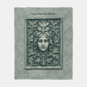 Groene vrouw - Stone Fleece Deken (Voorkant)