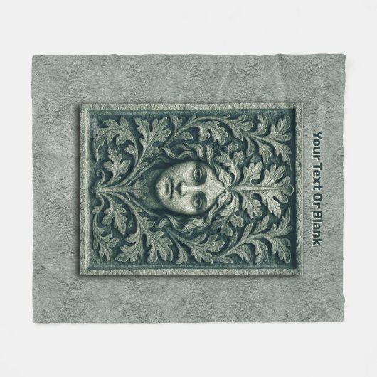 Groene vrouw - Stone Fleece Deken (Voorkant (Horizontaal))