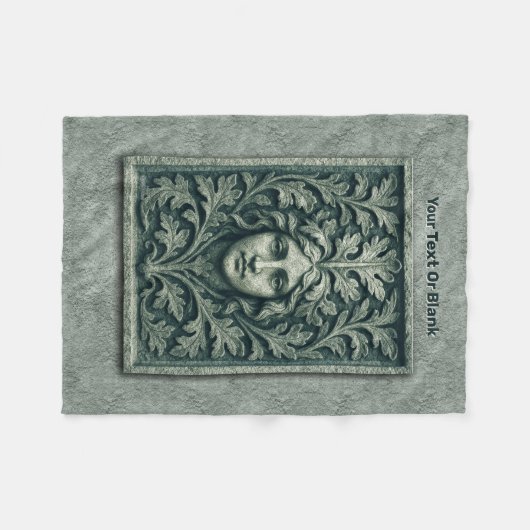 Groene vrouw - Stone Fleece Deken (Voorkant (Horizontaal))