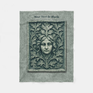 Groene vrouw - Stone Fleece Deken