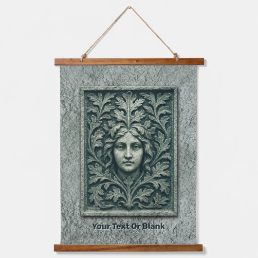 Groene vrouw - Stone Hangend Wandkleed (Voorkant)