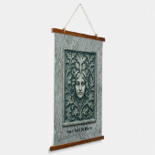 Groene vrouw - Stone Hangend Wandkleed (Gebogen)