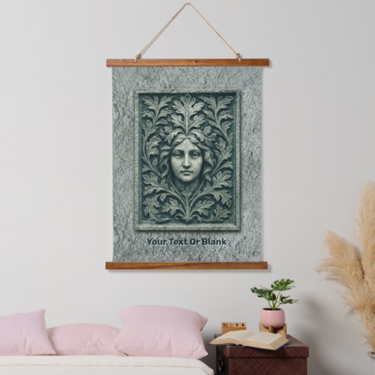 Groene vrouw - Stone Hangend Wandkleed (Slaapkamer)