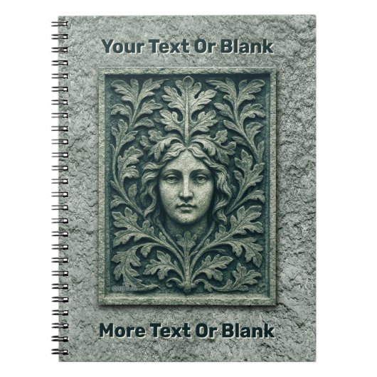 Groene vrouw - Stone Notitieboek (Voorkant)