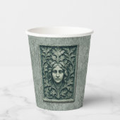 Groene vrouw - Stone Papieren Bekers (Voorkant)