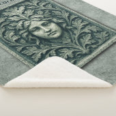 Groene vrouw - Stone Sherpa Deken (3/4)