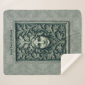 Groene vrouw - Stone Sherpa Deken (Voorkant (horizontaal))