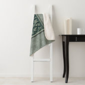 Groene vrouw - Stone Sherpa Deken (In situ)