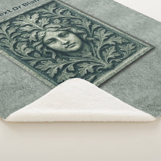 Groene vrouw - Stone Sherpa Deken (3/4)