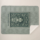 Groene vrouw - Stone Sherpa Deken (Voorkant (horizontaal))