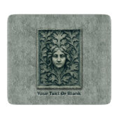 Groene vrouw - Stone Snijplank (Voorkant)