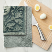 Groene vrouw - Stone Theedoek (Quarter Fold)