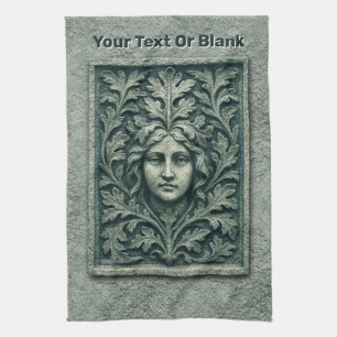 Groene vrouw - Stone Theedoek