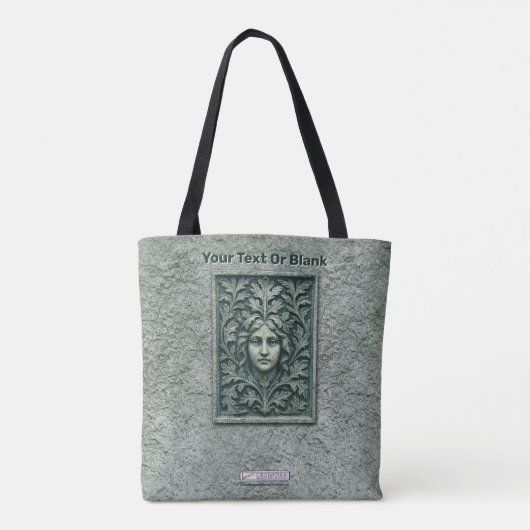 Groene vrouw - Stone Tote Bag (Achterkant)