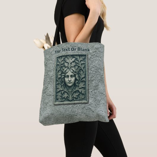 Groene vrouw - Stone Tote Bag (Dichtbij)
