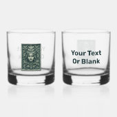 Groene vrouw - Stone Whisky Glas (Voorkant)