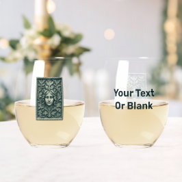 Groene vrouw - Stone Wijnglas Zonder Voet