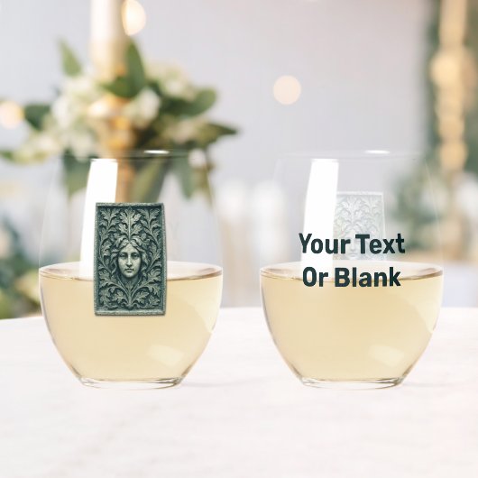 Groene vrouw - Stone Wijnglas Zonder Voet (Insitu (Huwelijk))