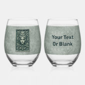 Groene vrouw - Stone Wijnglas Zonder Voet (Voorkant)