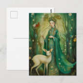 Groene Vrouwe van het Bos Briefkaart (Voorkant / Achterkant)