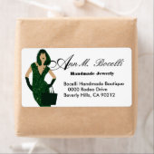 Groene Vrouwelijke Schoonheid Model Schoonheid Mod Etiket (Insitu)