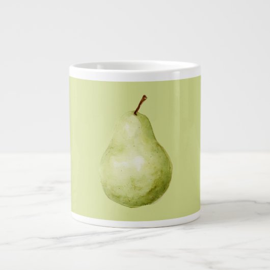 Groene Vrucht Peer Grote Koffiekop (Voorkant)