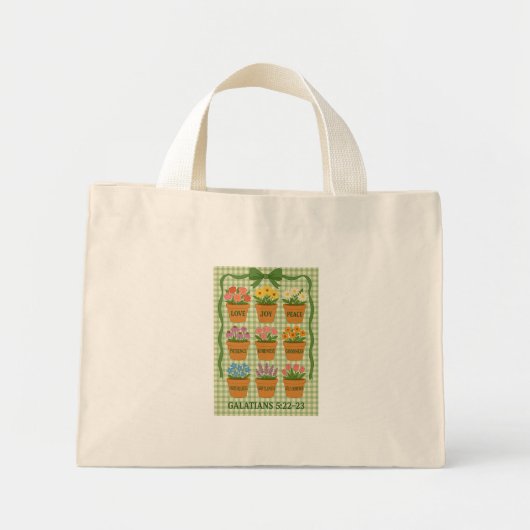 Groene vrucht van de Geest Mini Tote Bag (Voorkant)