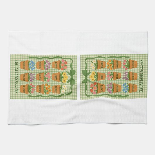 Groene vrucht van de Geest Theedoek (Horizontaal)
