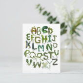 Groene Vruchten en Groenten Alfabet - Groenten Kaart (Staand voorkant)