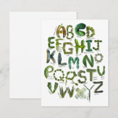 Groene Vruchten en Groenten Alfabet - Groenten Kaart (Voorkant / Achterkant)