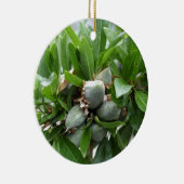 Groene vruchten van een amandelboom keramisch ornament (Rechts)