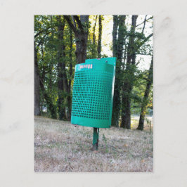 Groene vuilnisbak briefkaart