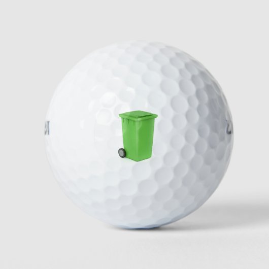 Groene vuilnisbak golfballen (Voorkant)